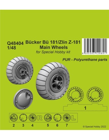 Bücker Bü 181/Zlin Z-181 Main Wheels