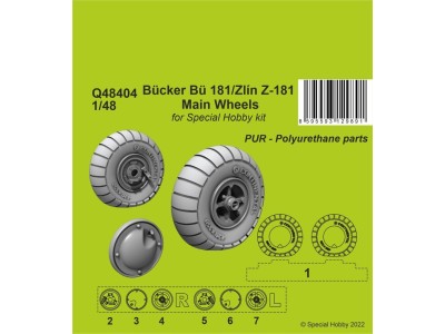 Bücker Bü 181/Zlin Z-181 Main Wheels