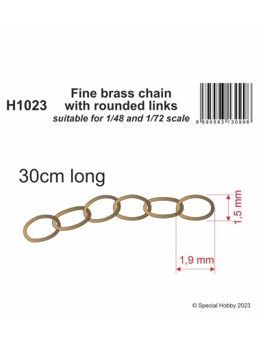 Fine brass chain with rounded links - suitable...