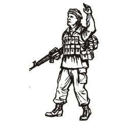 US special Forces soldier with gun (1fig