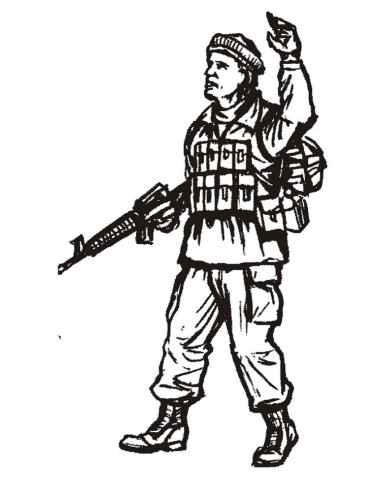 US special Forces soldier with gun (1fig