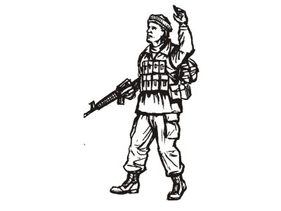 US special Forces soldier with gun (1fig