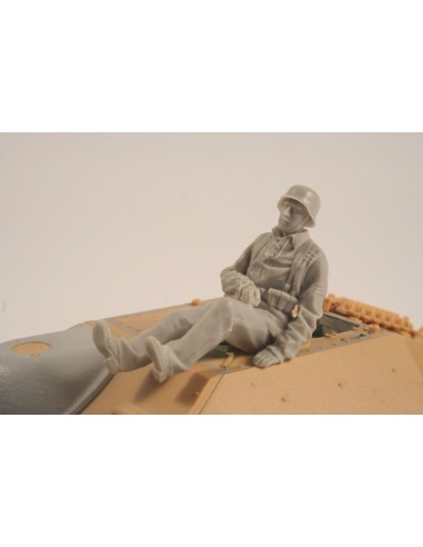 German WWII Hetzer Sitting Infanty man