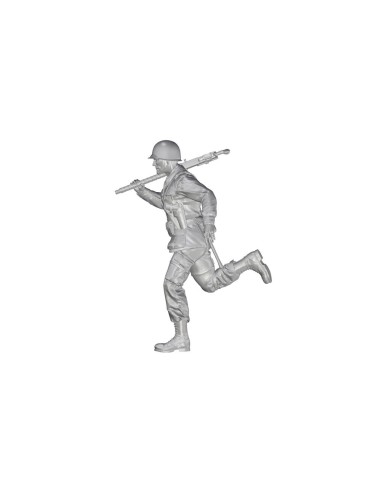 US WW2 Soldier (101 Airborne) Running w.M2...