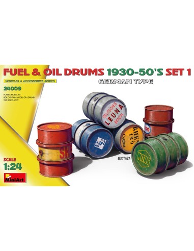 Fuel & Oil Drums 1930-50's Set 1 (German Type)