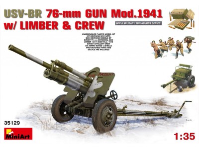 USV-BR 76-mm Gun Mod.1941 w/Limber & Crew