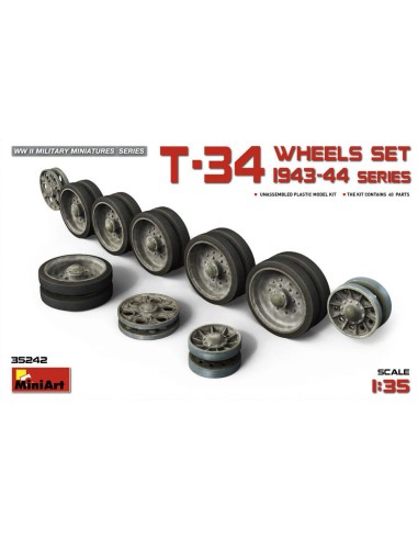 T-34 Wheels Set. 1943-44 Series