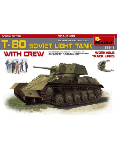 T-80 Soviet Light Tank w/Crew.Special Edition