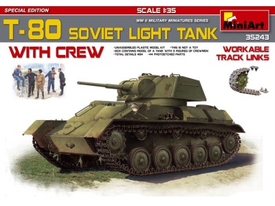 T-80 Soviet Light Tank w/Crew.Special Edition
