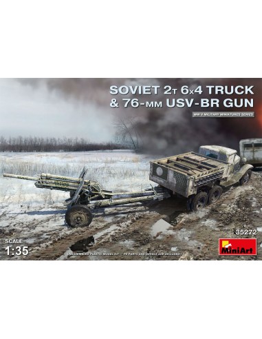 Soviet 2 t 6x4 Truck with 76 mm USV-BR Gun