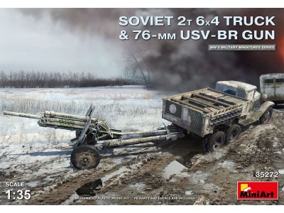 Soviet 2 t 6x4 Truck with 76 mm USV-BR Gun