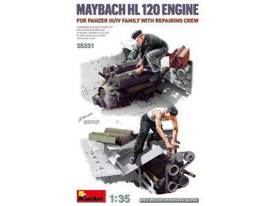 Maybach HL 120 Engine for Panzer III/IV Family w/Repair Crew