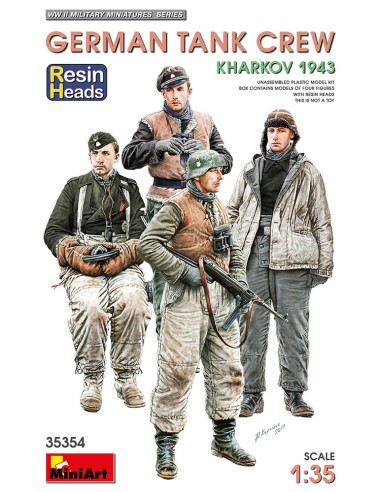 German Tank Crew.Kharkov 1943. Resin Heads