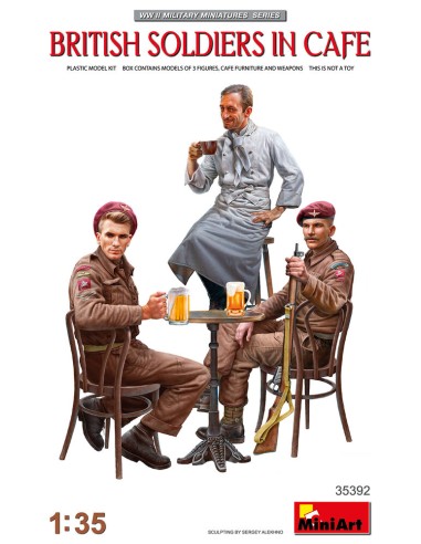 British Soldiers in Cafe