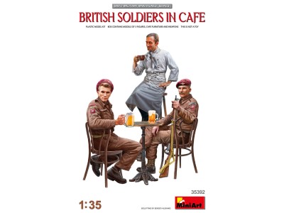 British Soldiers in Cafe