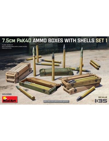 7.5cm PaK40 Ammo Boxes w/Shells Set 1