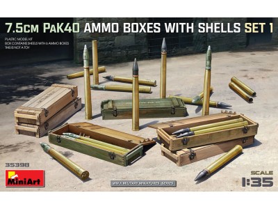 7.5cm PaK40 Ammo Boxes w/Shells Set 1