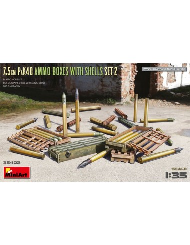 7.5cm PaK40 Ammo Boxes w/Shells Set 2