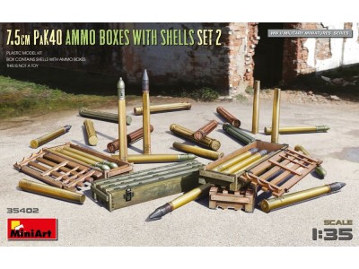 7.5cm PaK40 Ammo Boxes w/Shells Set 2