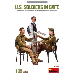 U.S. Soldiers in Cafe