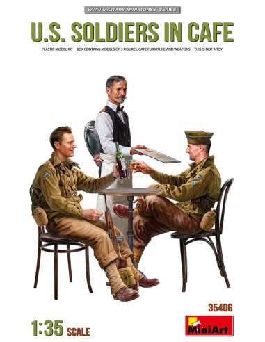 U.S. Soldiers in Cafe