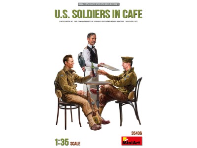 U.S. Soldiers in Cafe