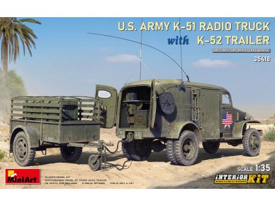US Army K-51 Radio Truck w/K-52 Trailer. Interior Kit