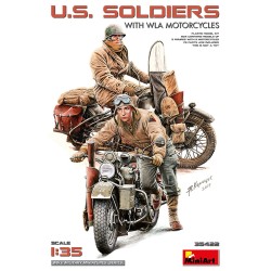 U.S. Soldiers w/ WLA Motorcycles