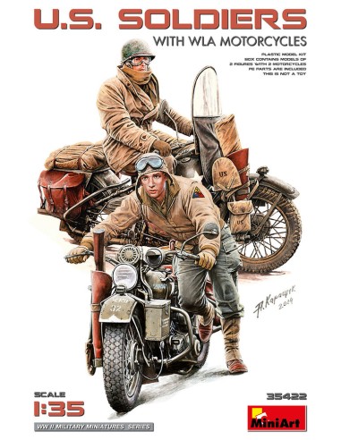U.S. Soldiers w/ WLA Motorcycles