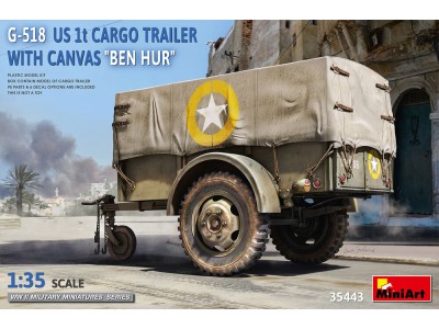 G-518 US 1t Cargo Trailer Ben Hur w/Canvas