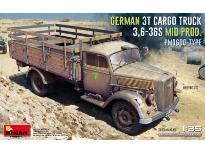 German 3t Cargo Truck 3,6-36S Mid Prod. PmQ600-Type
