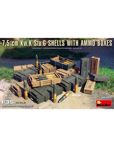 7,5 cm Kw.K Stu.G Shells with Ammo Boxes