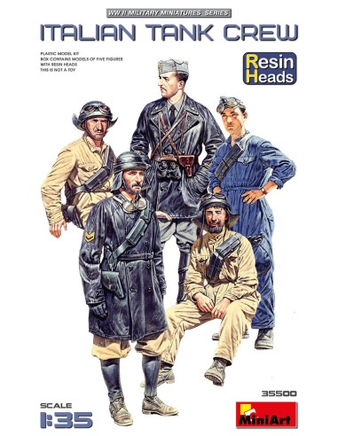 Italian Tank Crew. Resin Heads