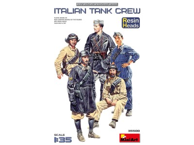 Italian Tank Crew. Resin Heads