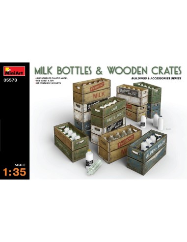 Milk Bottles & Wooden Crates