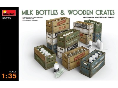 Milk Bottles & Wooden Crates