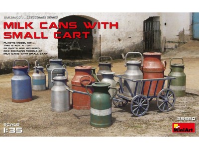 Milk Cans with Small Cart