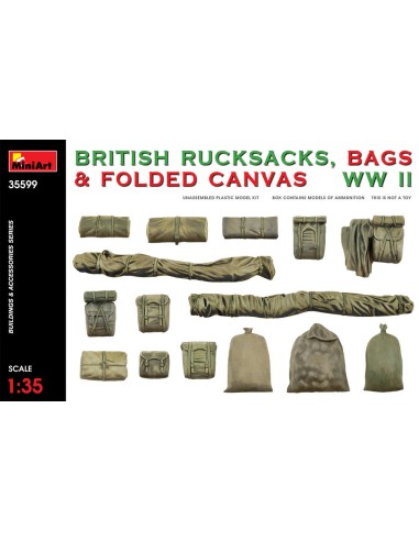 British Rucksacks, Bags & Folded Canvas WW2