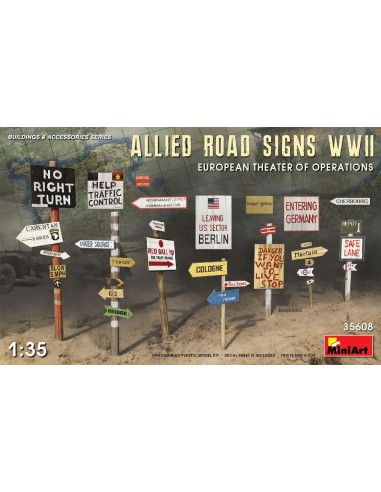 Allied Road SignsWWII. European Theatre of Oper.
