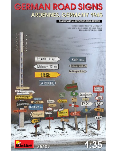 German Road Signs WW2 (Ardennes, Germany 1945)