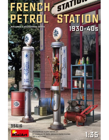 French Petrol Station 1930-40S
