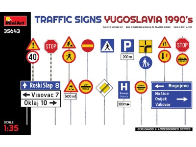 Traffic Signs. Yugoslavia 1990's