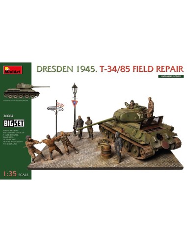 Dresden 1945. T-34/85 Field Repair. Big Set