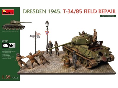 Dresden 1945. T-34/85 Field Repair. Big Set