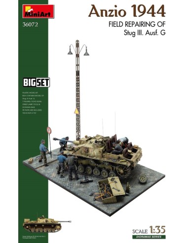 Anzio 1944. Field Repairing of Stug III. Ausf....