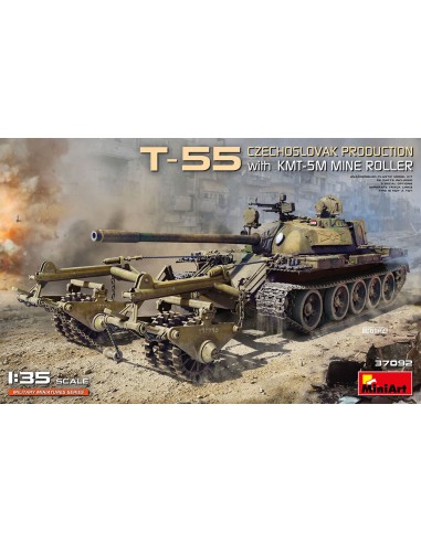 T-55 Czechoslovak Production with KMT-5M Mine...
