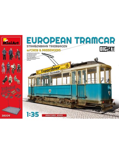 European Tramcar with Crew & Passengers