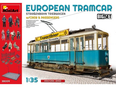European Tramcar with Crew & Passengers