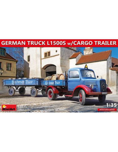 German Truck L1500S W/Cargo Trailer