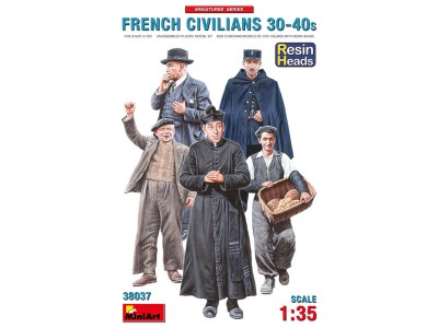 French Civilians '30-'40s. Resin Heads